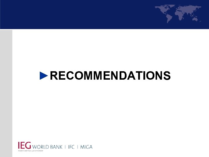 ►RECOMMENDATIONS 