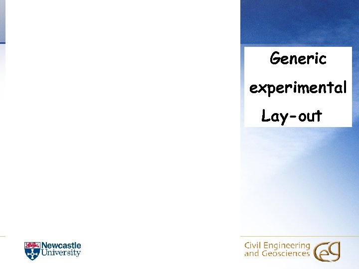 Generic experimental Lay-out 