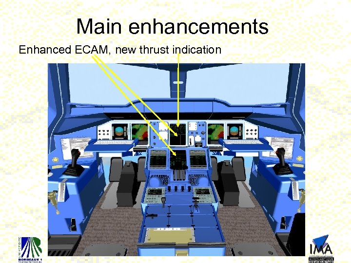 Main enhancements Enhanced ECAM, new thrust indication 21 
