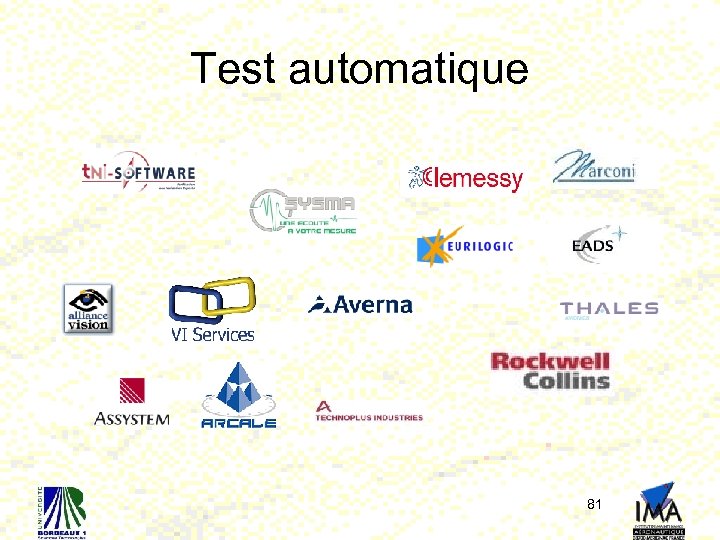 Test automatique 81 