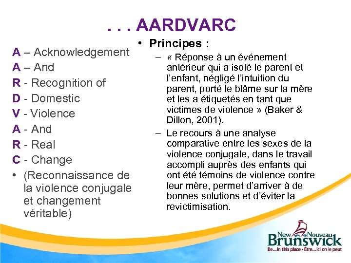 . . . AARDVARC A – Acknowledgement A – And R - Recognition of