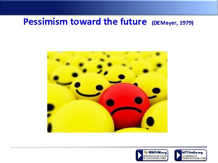 Pessimism toward the future (DEMeyer, 1979) 