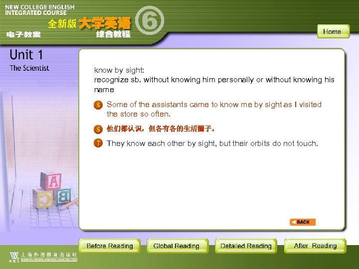 know by sight: recognize sb. without knowing him personally or without knowing his name