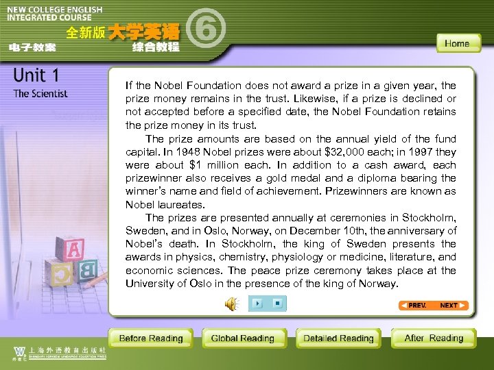 If the Nobel Foundation does not award a prize in a given year, the