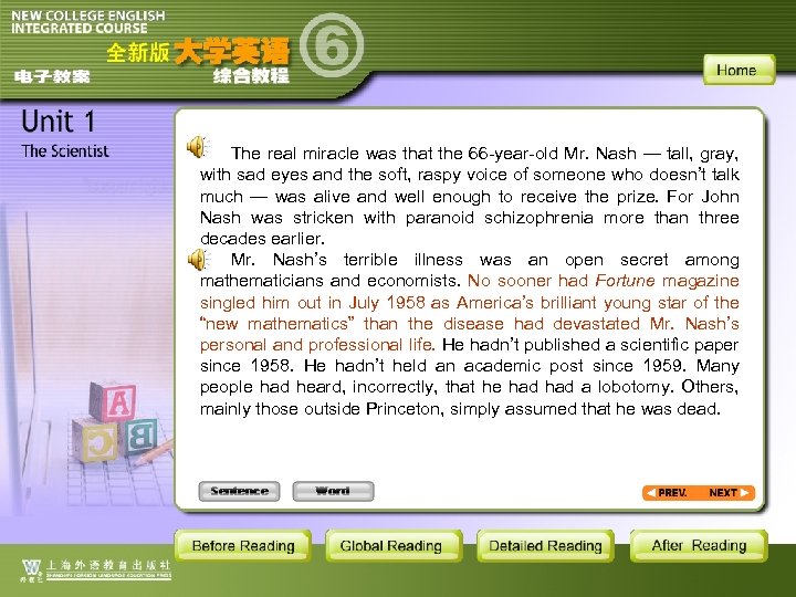 The real miracle was that the 66 -year-old Mr. Nash — tall, gray, with