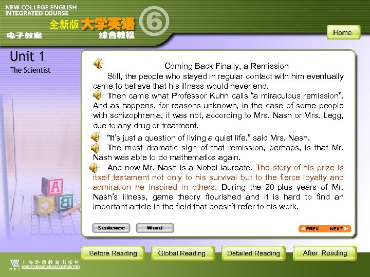 Coming Back Finally, a Remission Still, the people who stayed in regular contact with