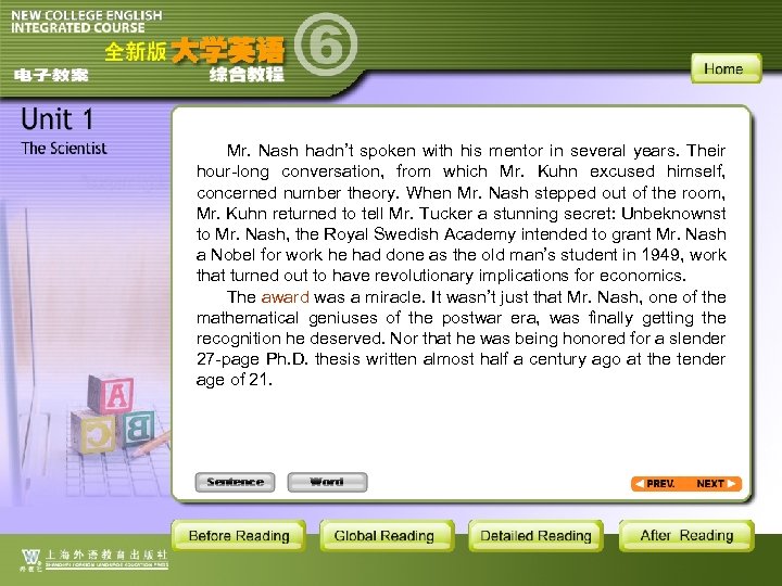 Mr. Nash hadn’t spoken with his mentor in several years. Their hour-long conversation, from