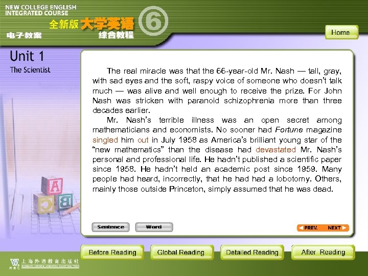 The real miracle was that the 66 -year-old Mr. Nash — tall, gray, with