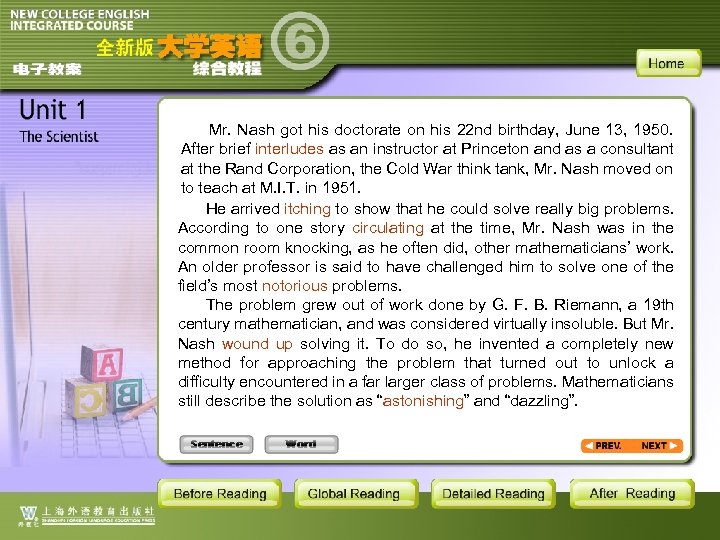 Mr. Nash got his doctorate on his 22 nd birthday, June 13, 1950. After