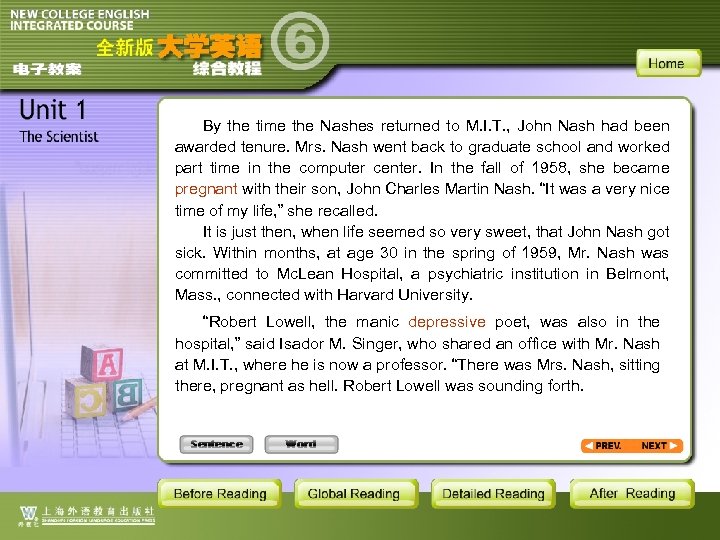 By the time the Nashes returned to M. I. T. , John Nash had