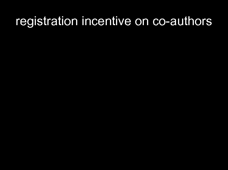 registration incentive on co-authors 