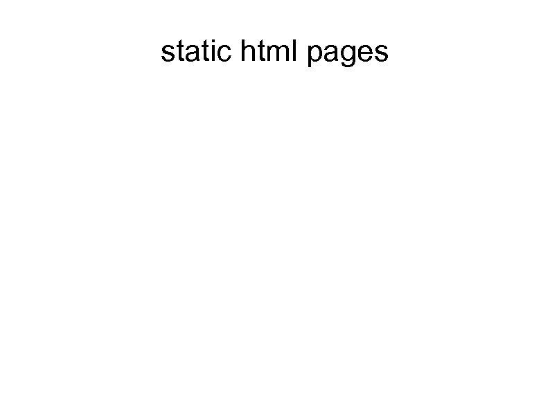 static html pages 
