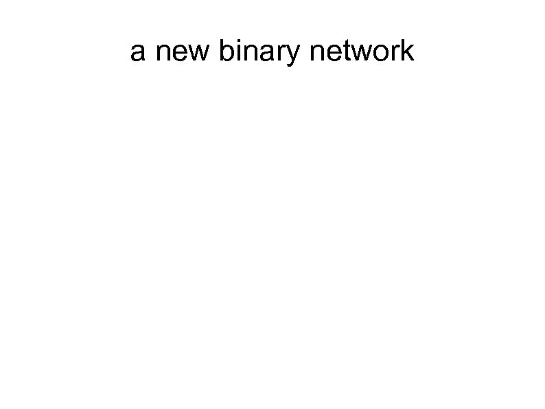 a new binary network 
