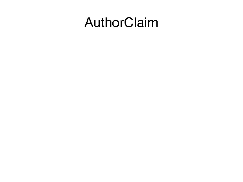 Author. Claim 