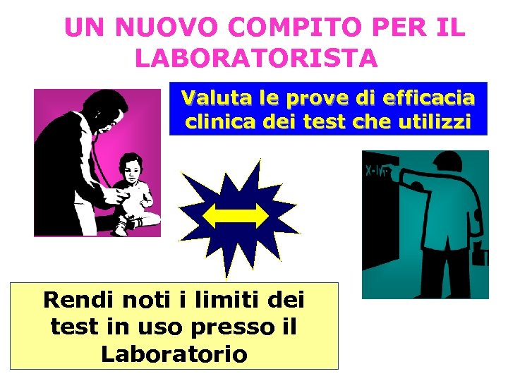 UN NUOVO COMPITO PER IL LABORATORISTA Valuta le prove di efficacia clinica dei test