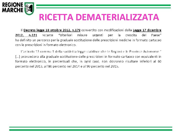 RICETTA DEMATERIALIZZATA 