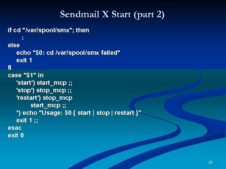 Sendmail X Start (part 2) if cd 