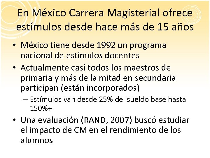 En México Carrera Magisterial ofrece estímulos desde hace más de 15 años • México