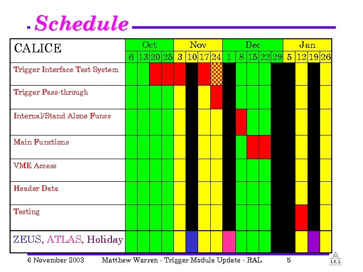 Schedule Oct Nov Dec Jan 6 13 20 25 3 10 17 24 1