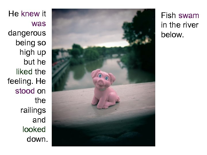 He knew it was dangerous being so high up but he liked the feeling.