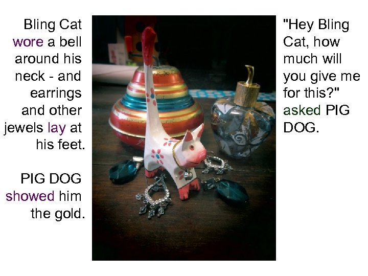 Bling Cat wore a bell around his neck - and earrings and other jewels