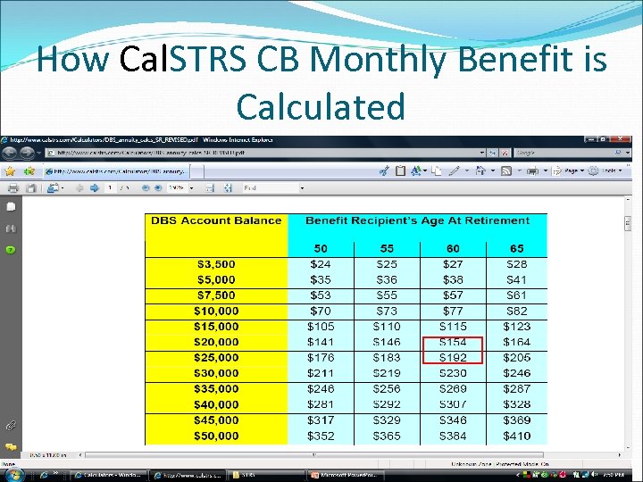 How Cal. STRS CB Monthly Benefit is Calculated 
