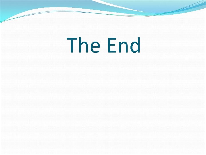 The End 