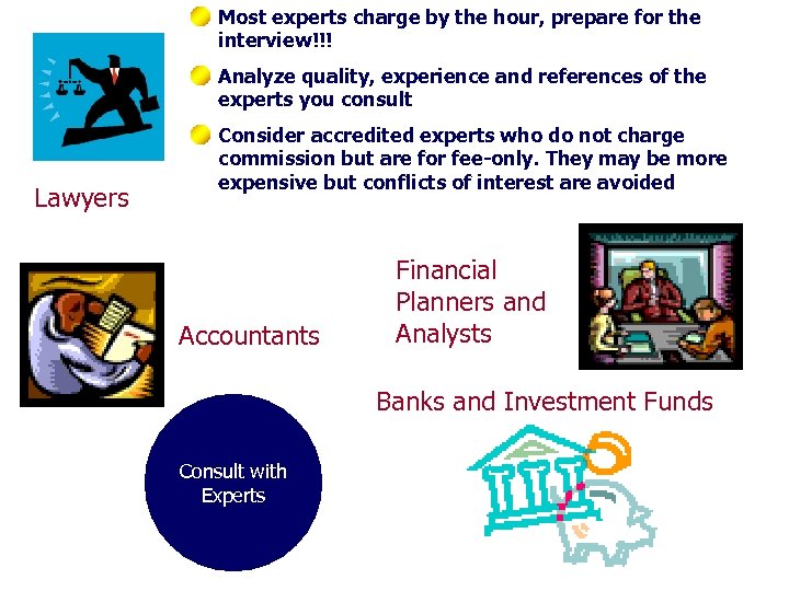 Most experts charge by the hour, prepare for the interview!!! Analyze quality, experience and