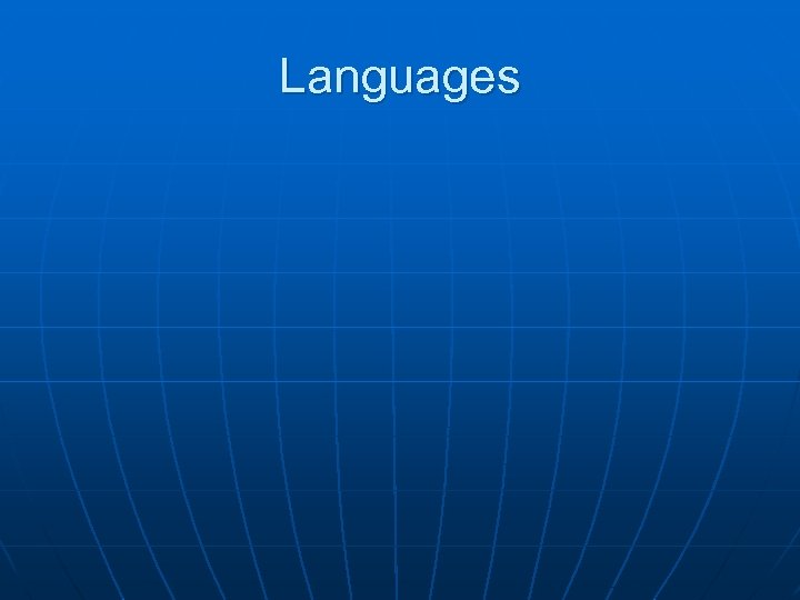 Languages 