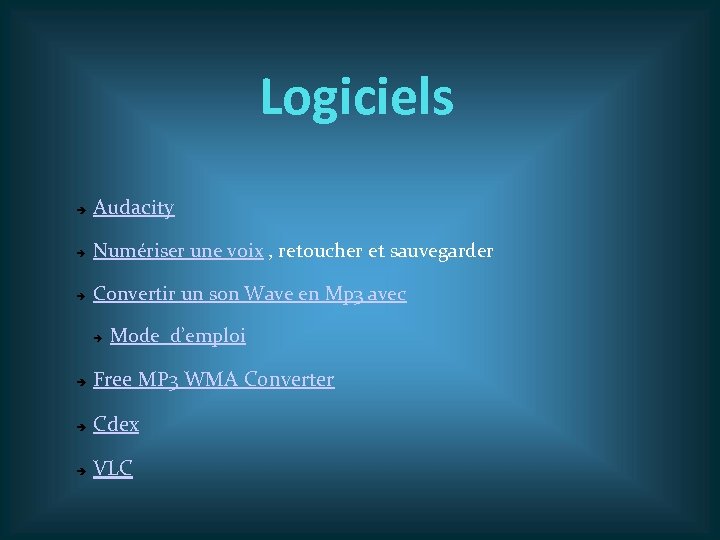 Logiciels Audacity Numériser une voix , retoucher et sauvegarder Convertir un son Wave en