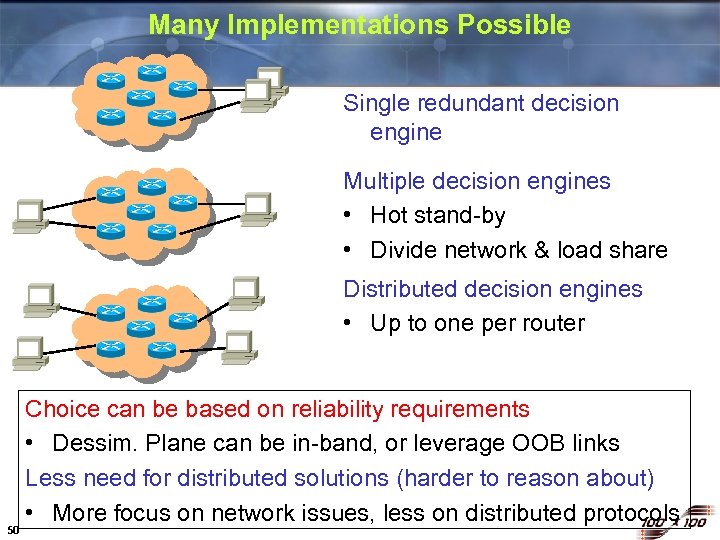 Many Implementations Possible Single redundant decision engine Multiple decision engines • Hot stand-by •