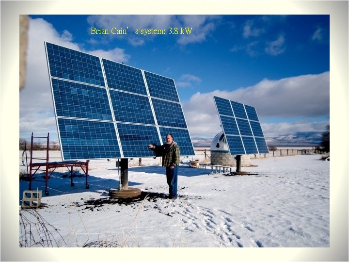 Brian Cain’s system: 3. 8 k. W Picture of Brian’s system 