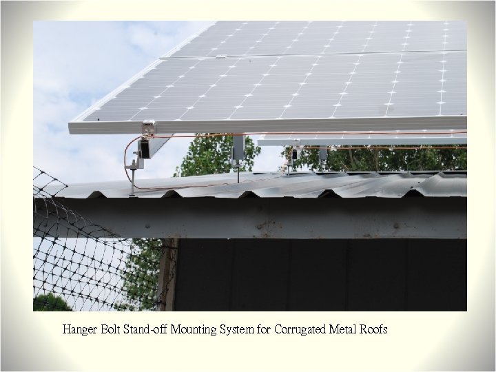 Hanger Bolt Stand-off Mounting System for Corrugated Metal Roofs 