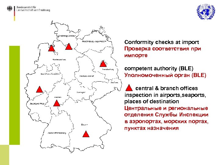 Conformity checks at import Проверка соответствия при импорте competent authority (BLE) Уполномоченный орган (BLE)