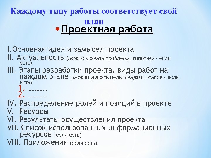 Работы не соответствуют