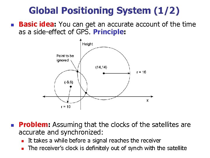 Global Positioning System (1/2) n n Basic idea: You can get an accurate account