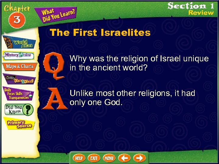 The First Israelites Why was the religion of Israel unique in the ancient world?