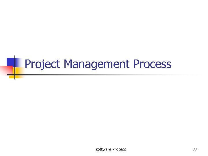 Project Management Process software Process 77 