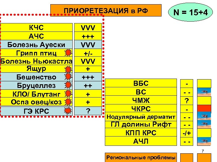ПРИОРЕТЕЗАЦИЯ в РФ КЧС АЧС Болезнь Ауески Грипп птиц Болезнь Ньюкастла Ящур Бешенство Бруцеллез