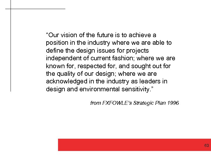 “Our vision of the future is to achieve a position in the industry where