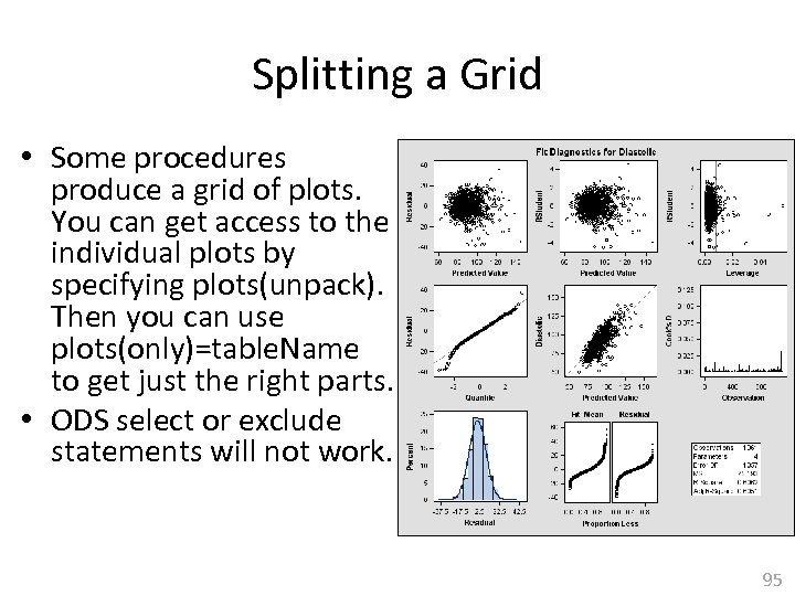 Splitting a Grid • Some procedures produce a grid of plots. You can get