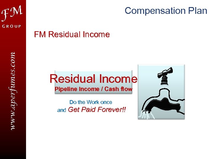 Compensation Plan FM GROUP www. aperfumes. com FM Residual Income Pipeline Income / Cash