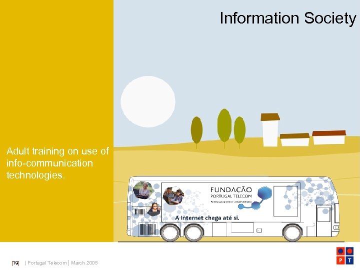 Information Society Adult training on use of info-communication technologies. [19] | Portugal Telecom |