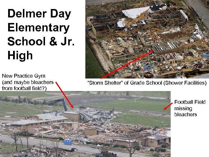 Delmer Day Elementary School & Jr. High New Practice Gym (and maybe bleachers from