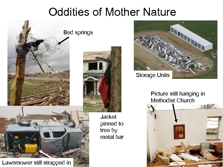 Oddities of Mother Nature Bed springs Storage Units Picture still hanging in Methodist Church