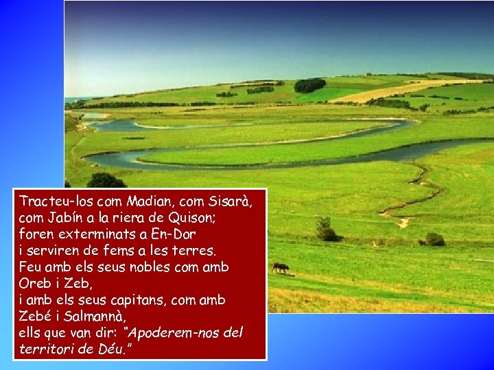 Tracteu-los com Madian, com Sisarà, com Jabín a la riera de Quison; foren exterminats