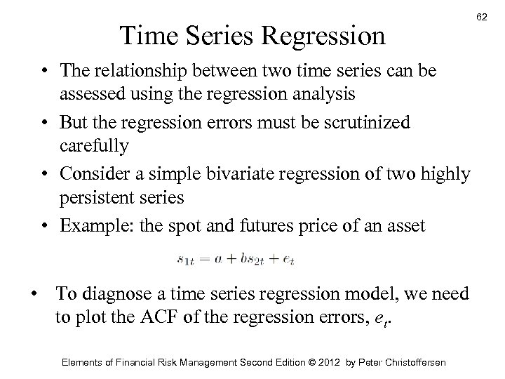 1 A Primer On Financial Time Series Analysis