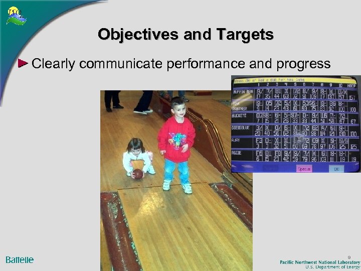 Objectives and Targets Clearly communicate performance and progress 9 