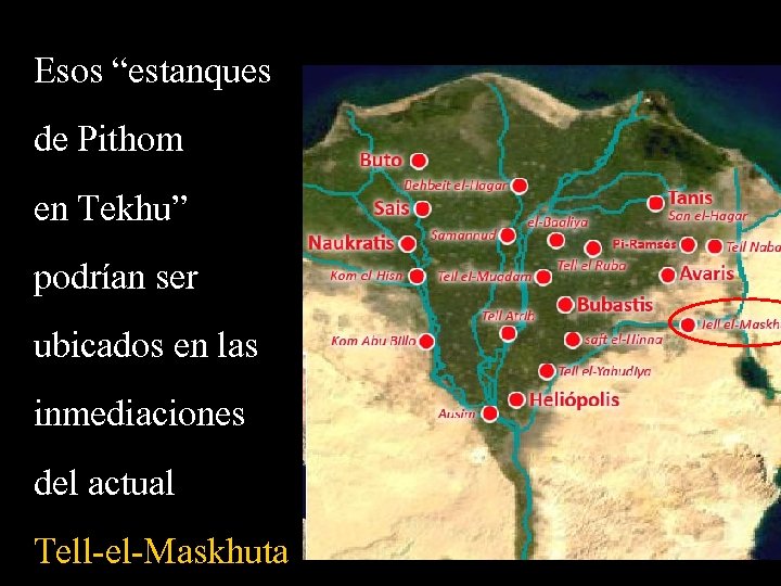 Esos “estanques de Pithom en Tekhu” podrían ser ubicados en las inmediaciones del actual