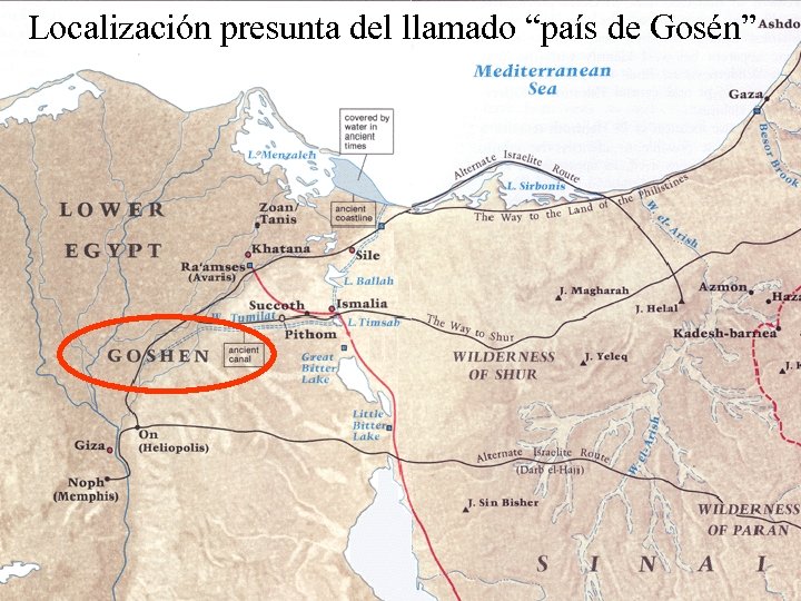 Localización presunta del llamado “país de Gosén” 